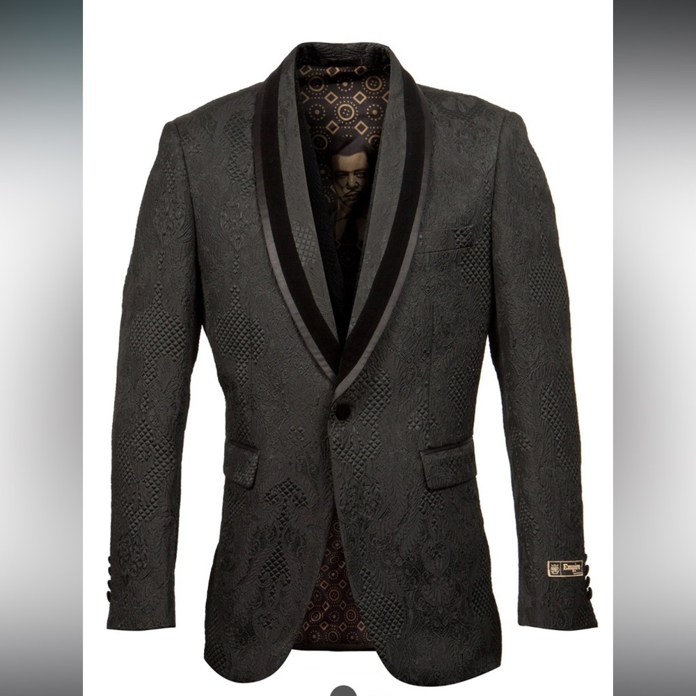 Authentic Empire Fox Shawl Collar Hybrid Slim Fit Blazer Jacket size 2XL